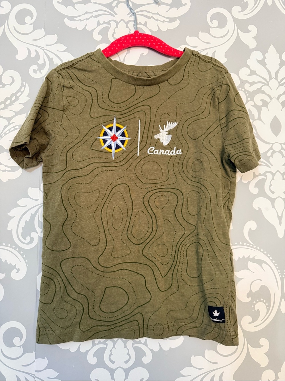 💫10/$25 • Canadiana Canada Olive Green Graphic Tee